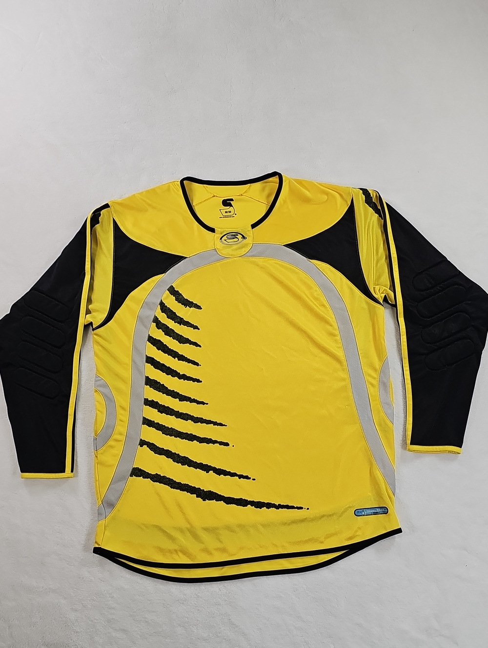 Sondico Hydra Pass‎ Goalkeeper Jersey Padded Elbows Yellow Black Mens Medium